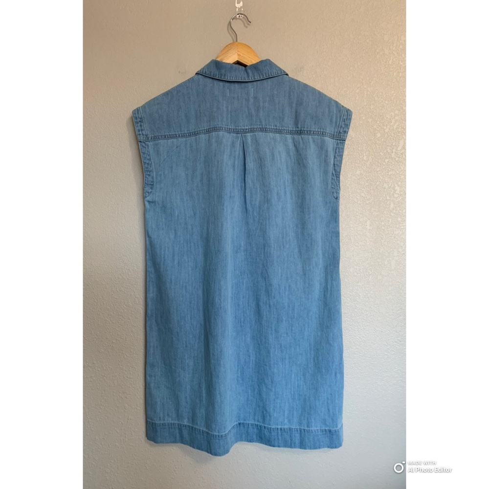 Madewell Denim Tunic Dress in Kelleyville Wash Size Medium NWT Blue Jean Dress - Picture 8 of 17